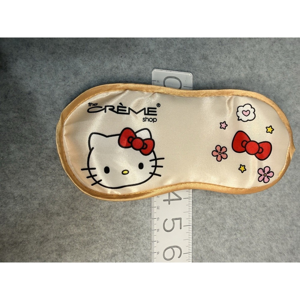 Hello Kitty Creme Shop Satin Sleep Eye Mask Sanrio 2023 Pink Travel Spa Cream - Picture 9 of 9